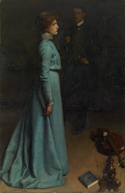 Die Dame in Blau von Hugh Ramsay